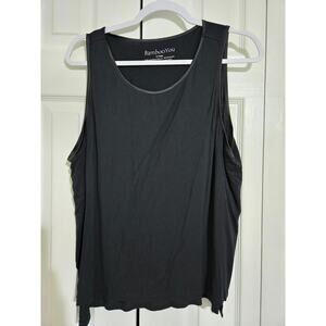 Bamboo you xl women's black tank top